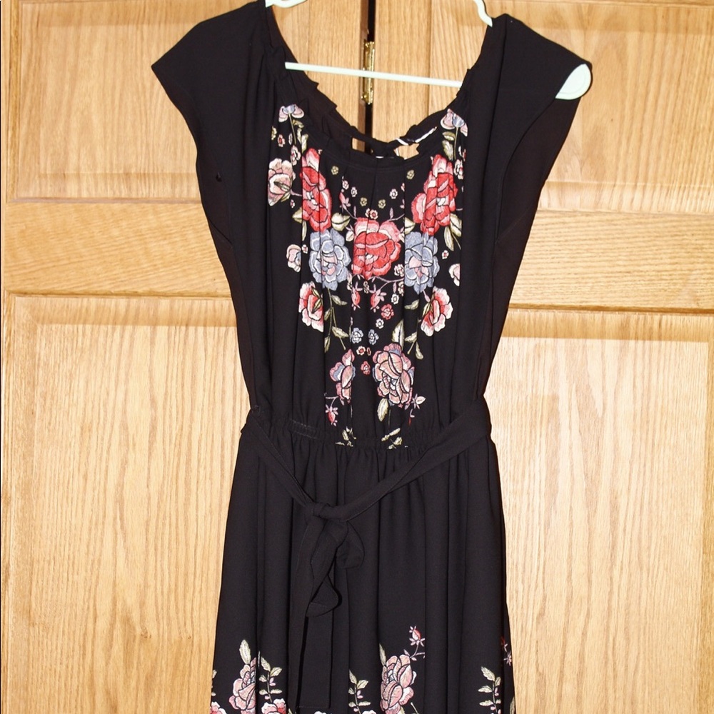 Lauren Conrad Black floral dress